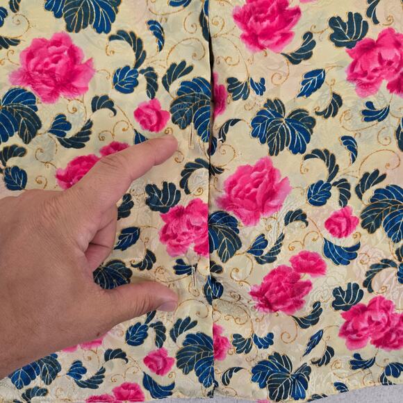 Vintage Victorias Secret Night Shirt Womens S Pink Cream Floral Missing Buttons - Picture 10 of 10